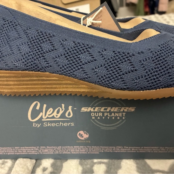 Skechers Blue Textured Loafers - Picture 2 of 3